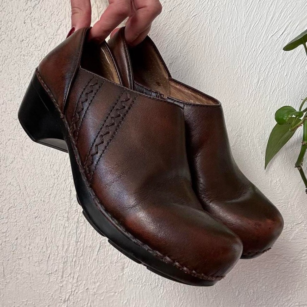 Dansko Brown Leather Women's Mules